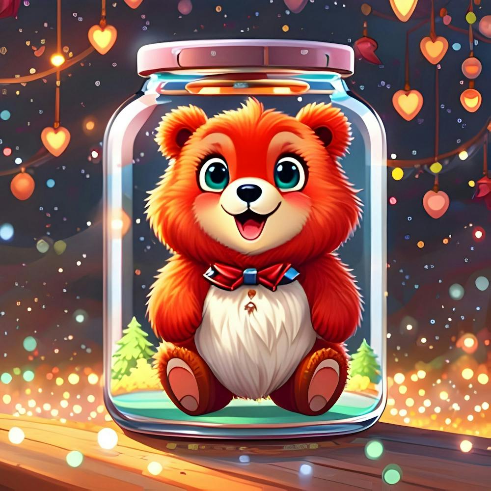 Teddy Bear In A Jar