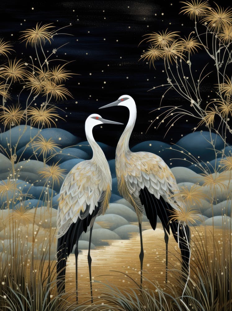 Cranes At Night