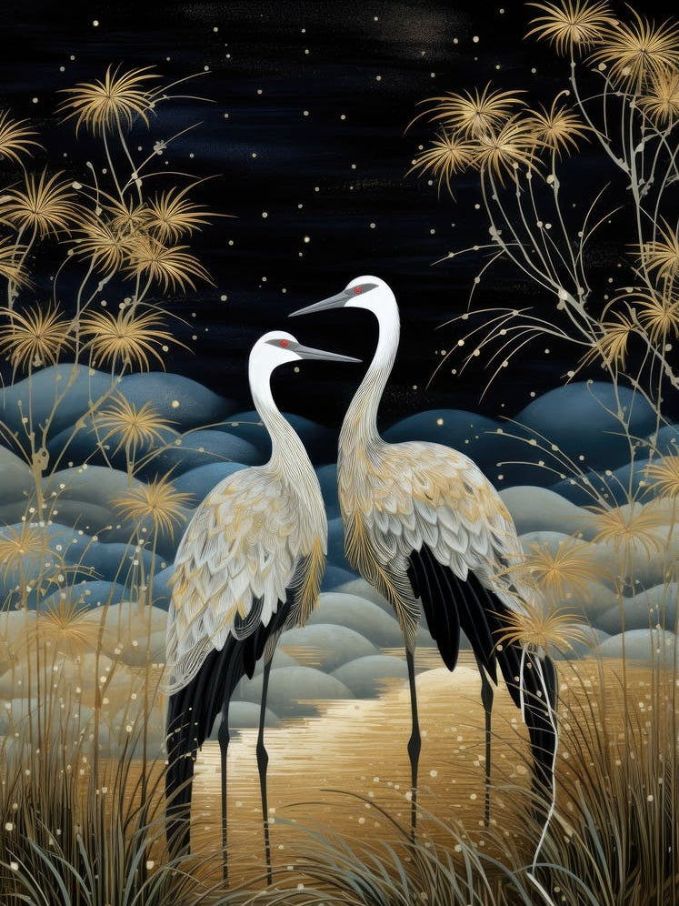 Cranes At Night