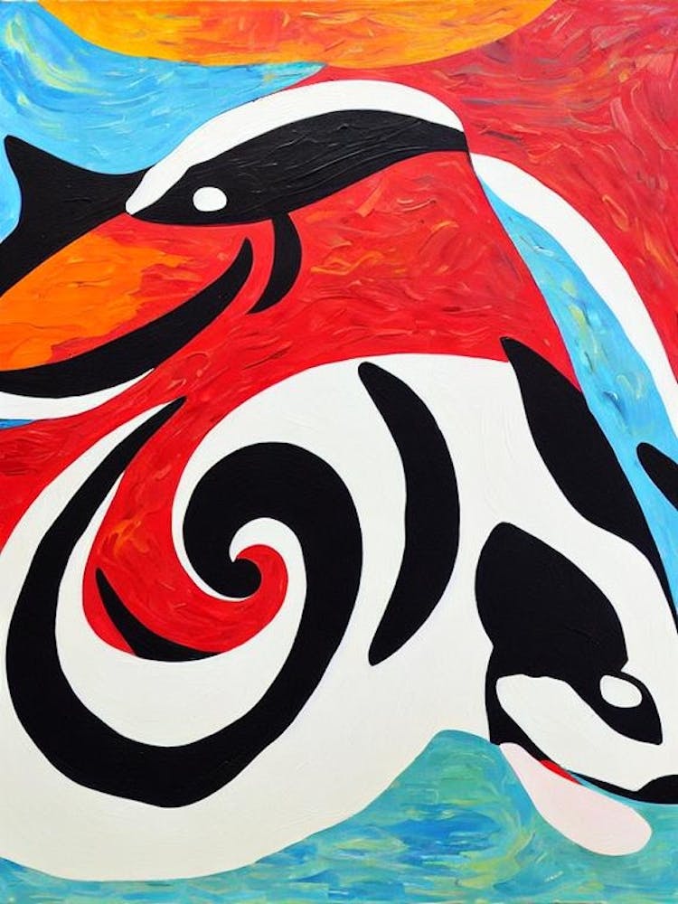Orca (Killer Whale) Matisse Inspired