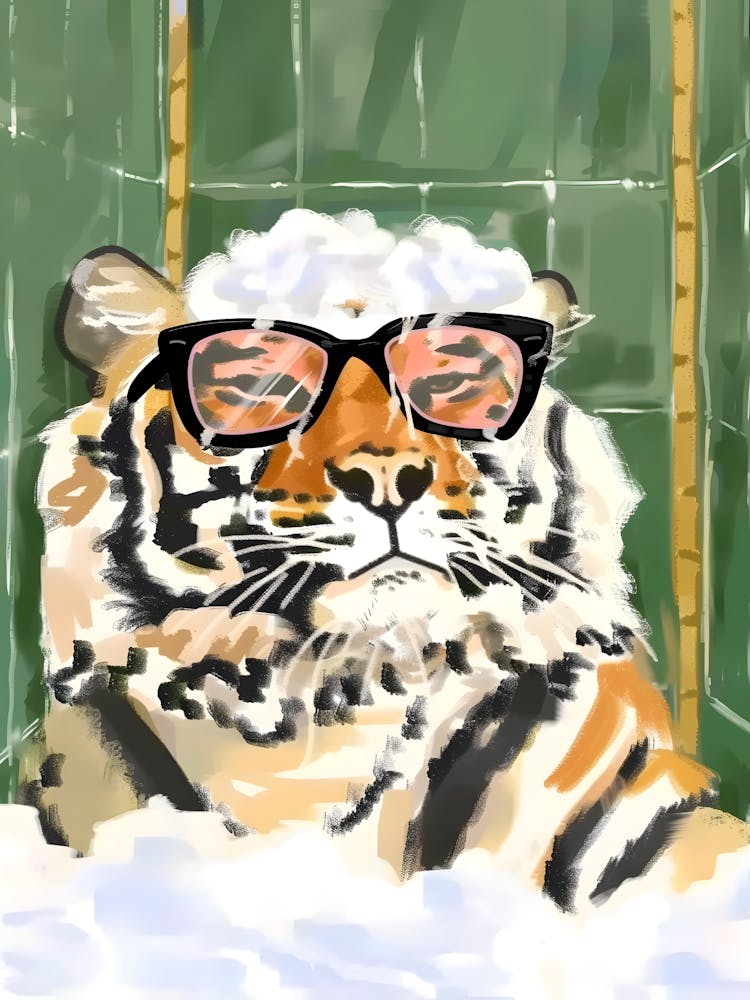 Tiger In The Bath 3
