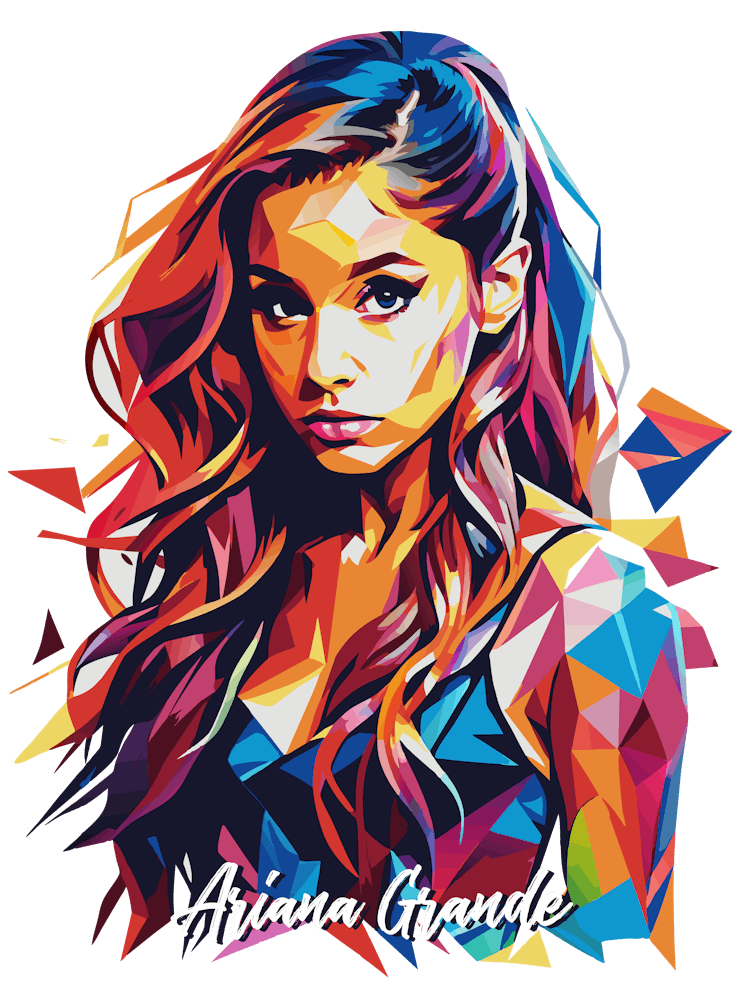 Ariana Grande 01 Portrait Music WPAP Pop Art