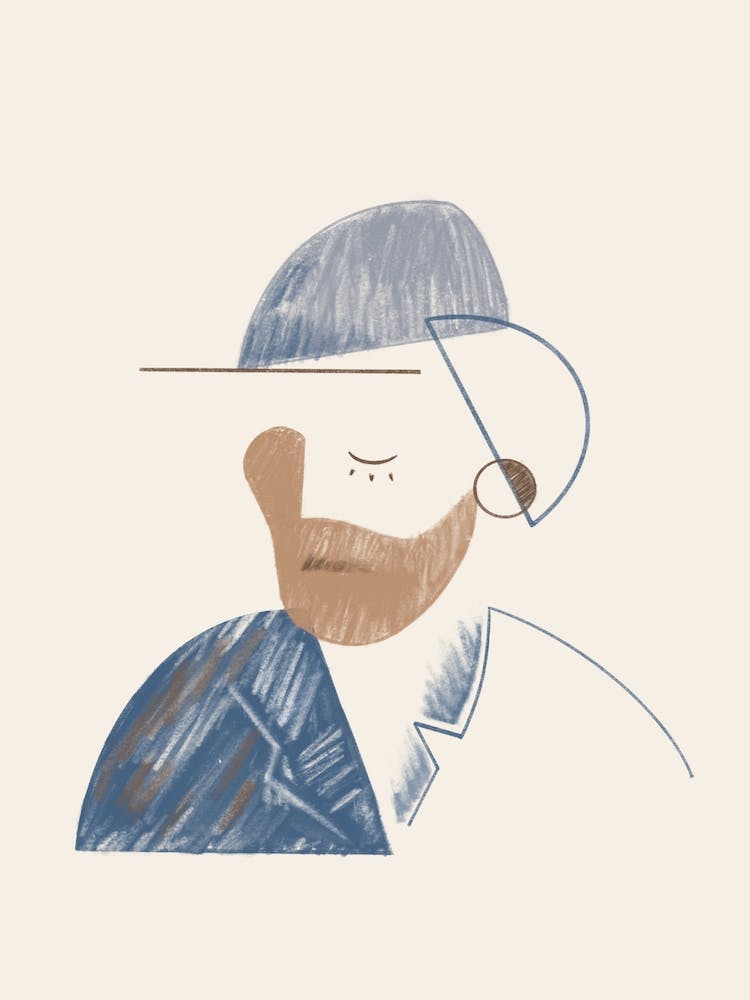 Vincent Cream & Blue