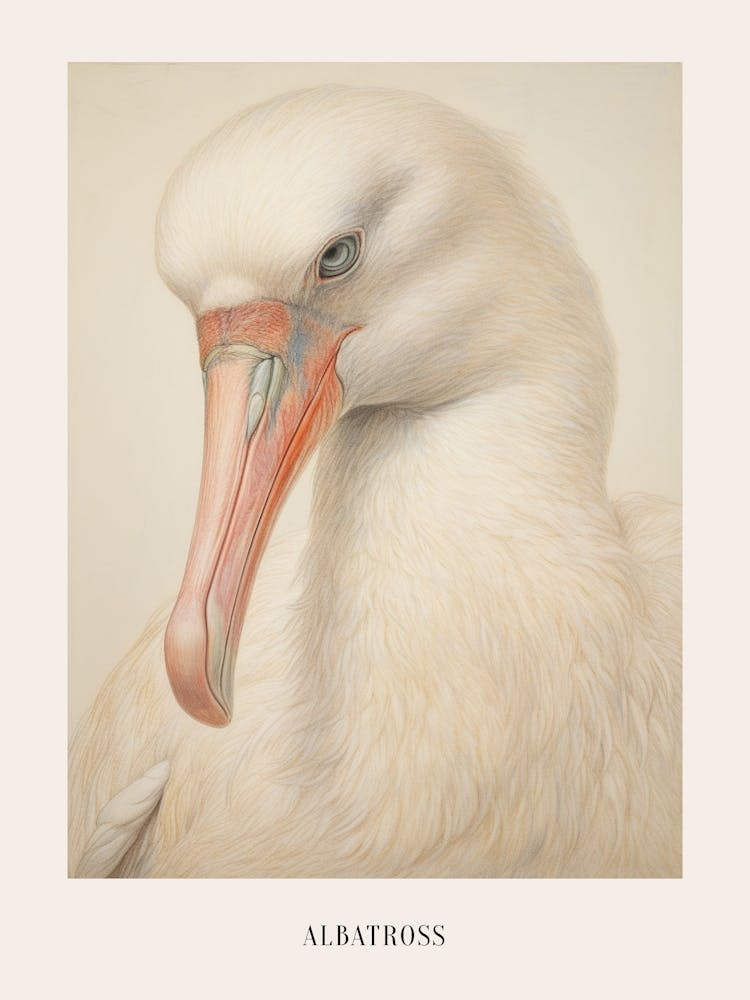 Dessin d'oiseau vintage Albatros 1 Affiche