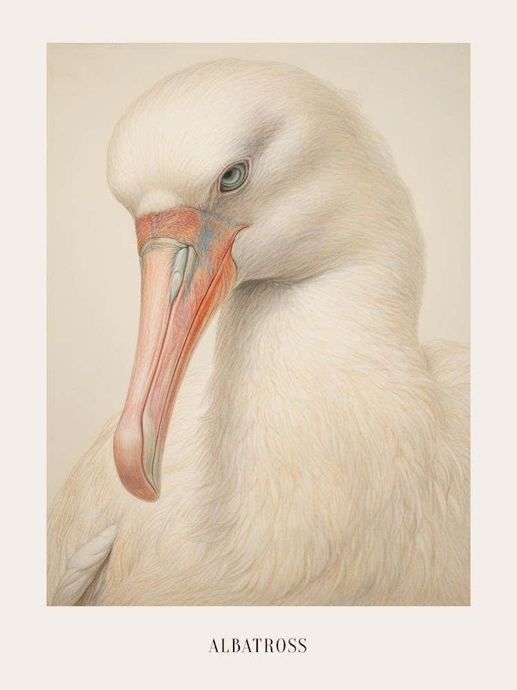 Vintage Bird Drawing Albatross 1 Poster
