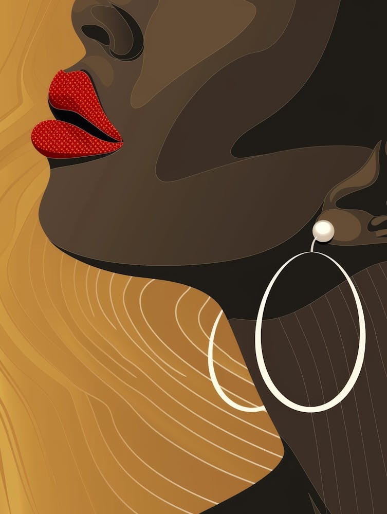 African Woman With Hoop Earrings 4
