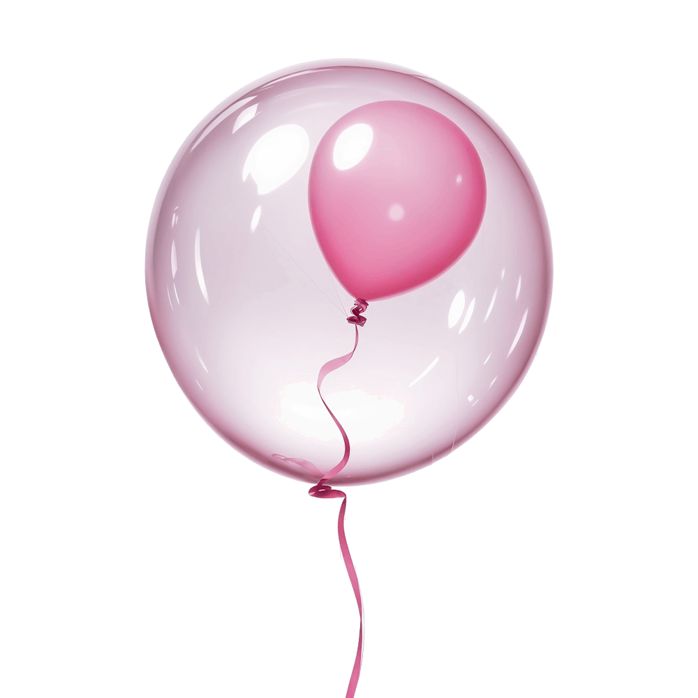 Pink Balloon Inside Other Pink Ballon Generated By Ai