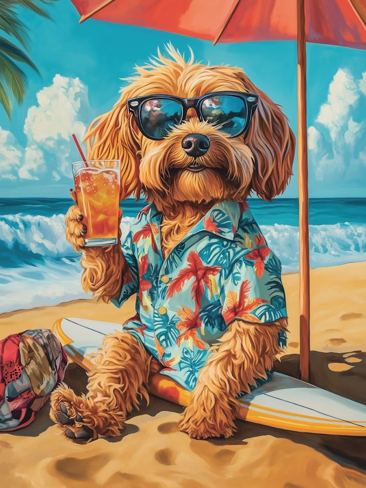 Cavapoo At The Beach