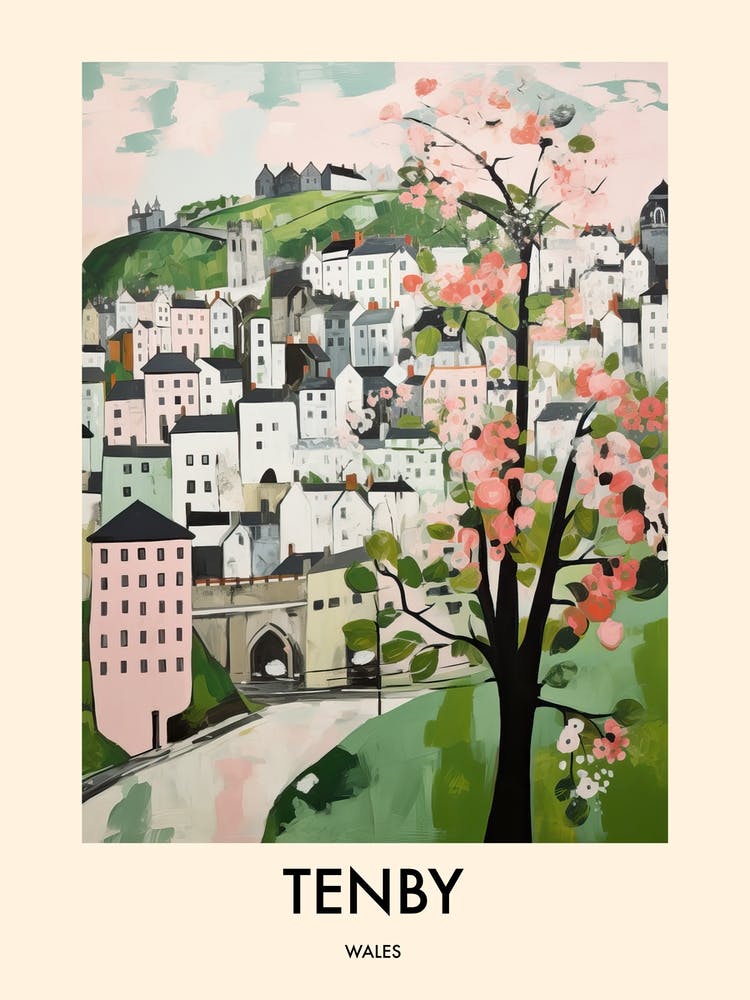 Tenby (Wales) Painting 4 Travel Poster