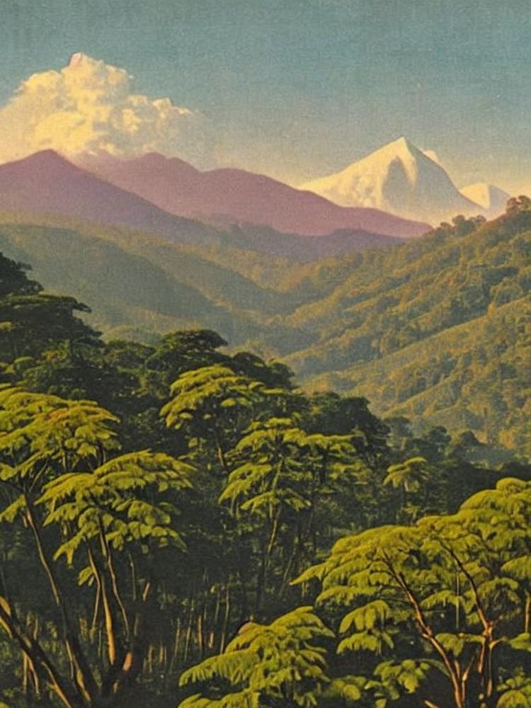 Bwindi Impenetrable National Park Uganda Vintage Poster