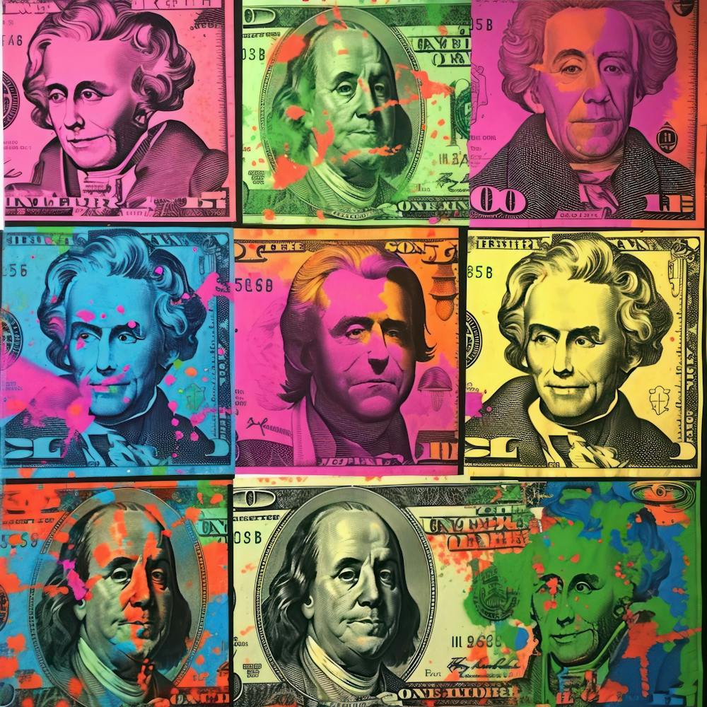 Dollar Bills Pop Art 4