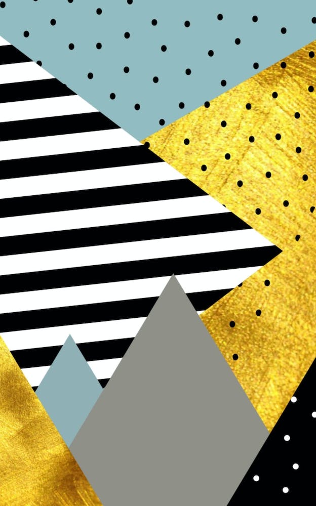 Gold Abstract Green