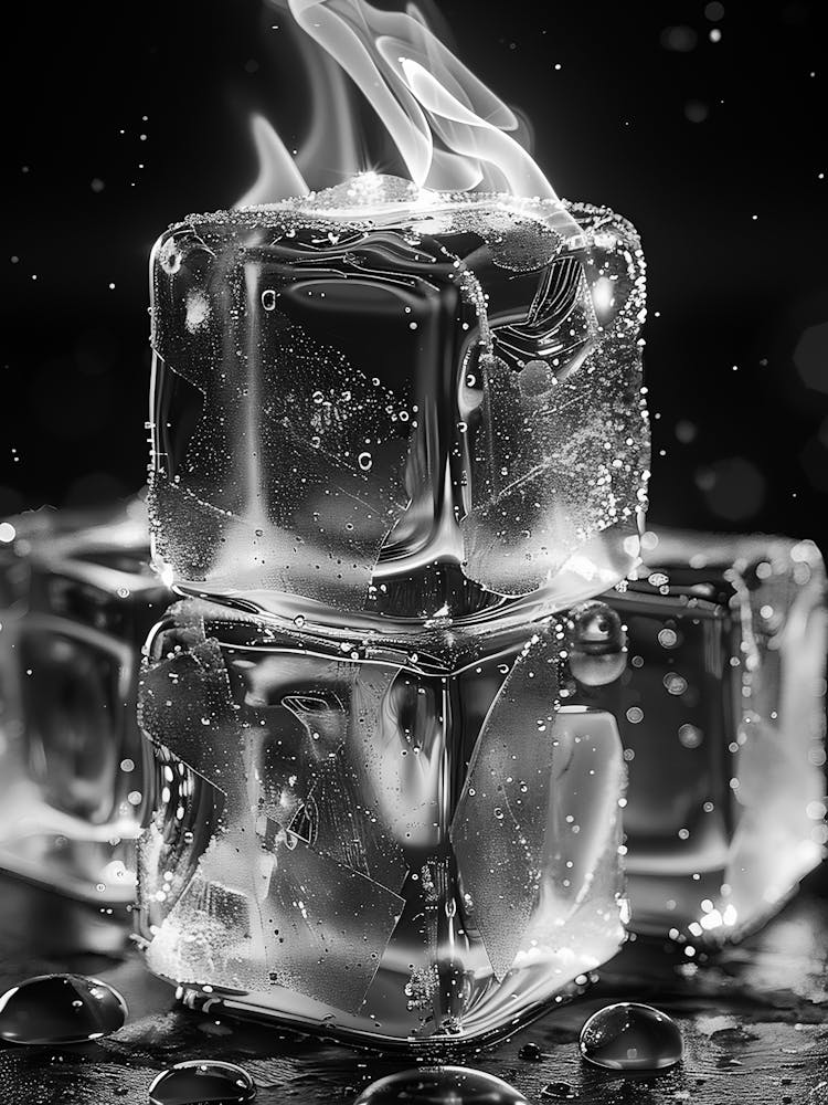 Ice Cubes On Fire