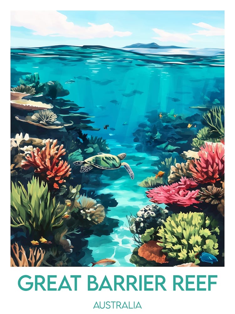 Affiche de voyage Great Barrier Reef