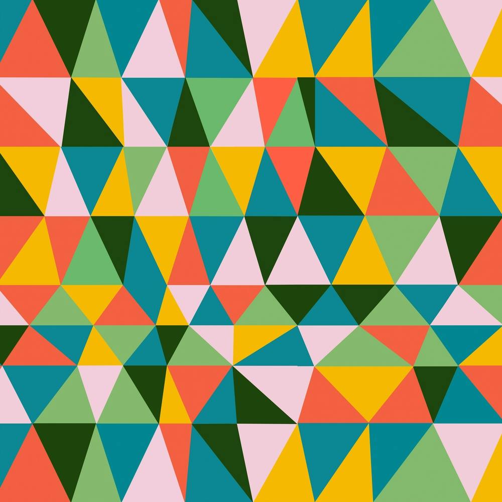 Irregular Triangles Multi Square Art Print by Ninola Design – Fy!