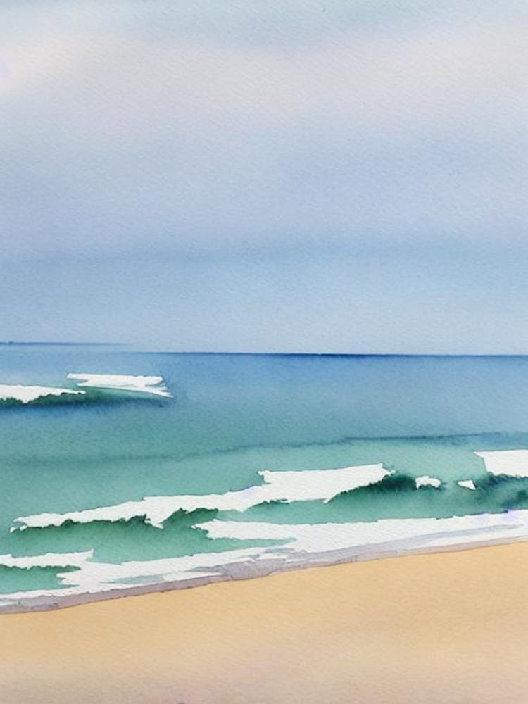 Brighton Beach, East Sussex Watercolour