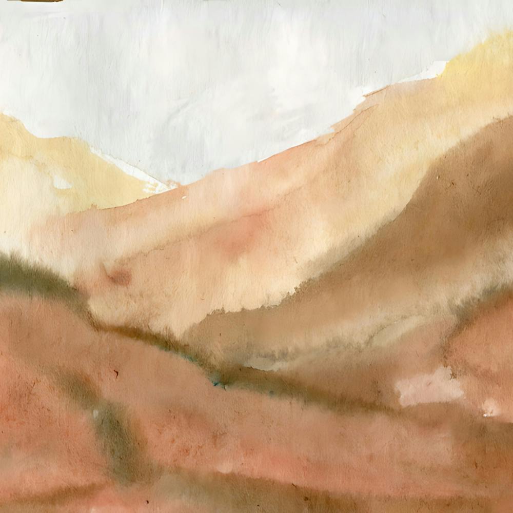 Watercolor Of Mountains 4
