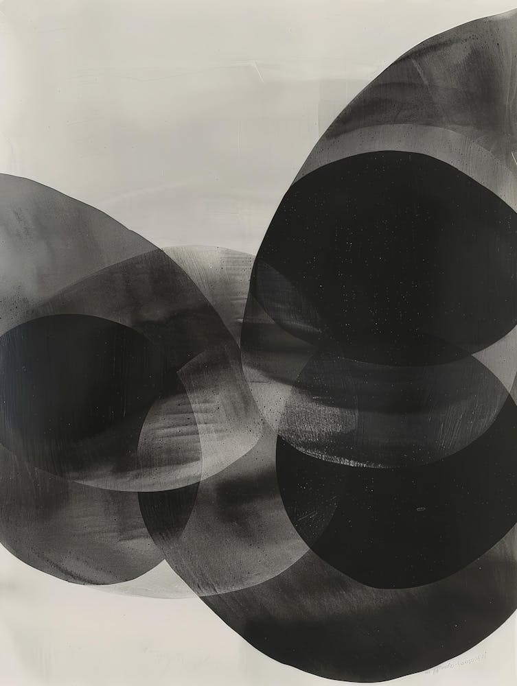 Black And White Abstract Painting 17