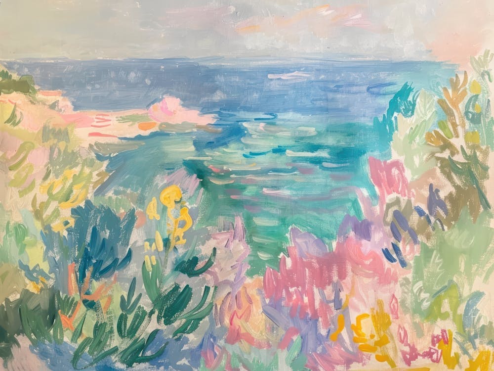 Peinture Sérénade du Lever du Soleil Inspirée Par Paul Cezanne