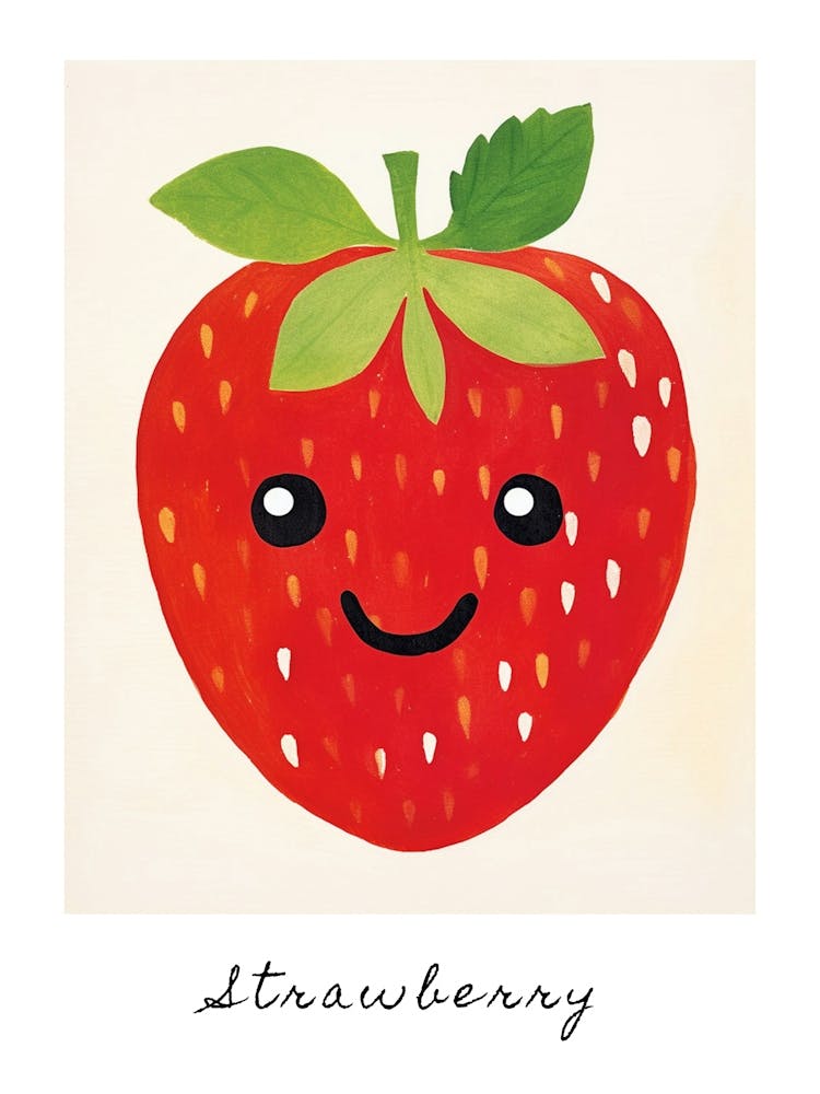 Affiche Fraise Amicale pour Enfants 2