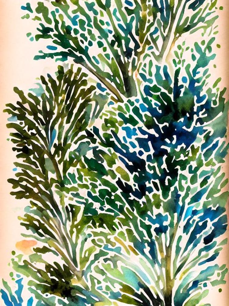 Acropora Valida 2 Vintage Graphic Watercolour