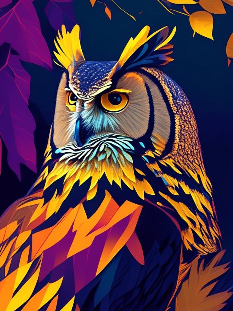 Virginia-Uhu Pop Matisse 2 Vogel