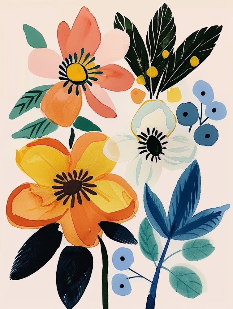 Painted Florals Hellebore 1