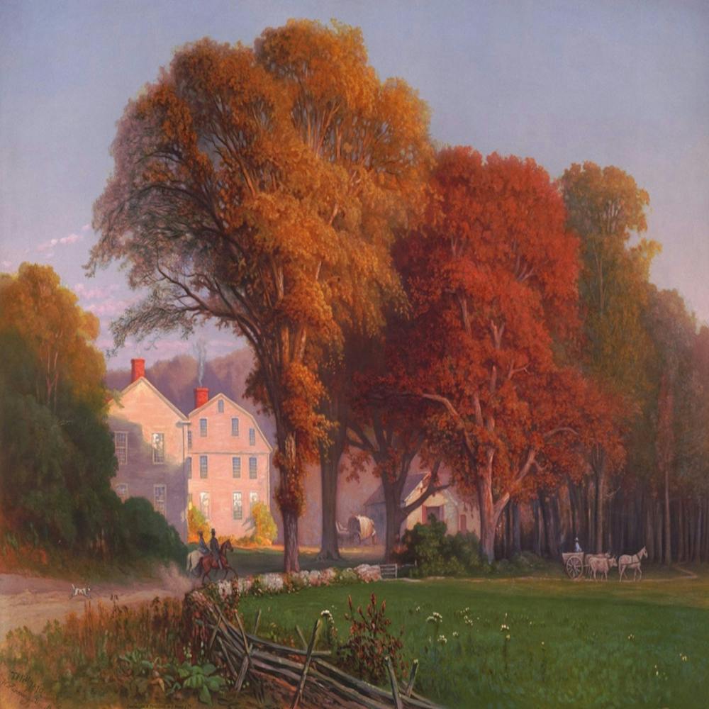 Fall In The Country Side By Thomas Hill