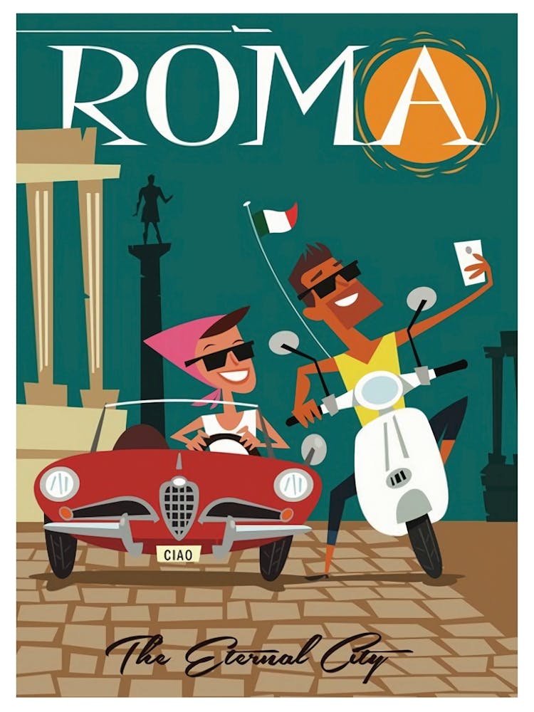 Roma The Eternal City Italian Print