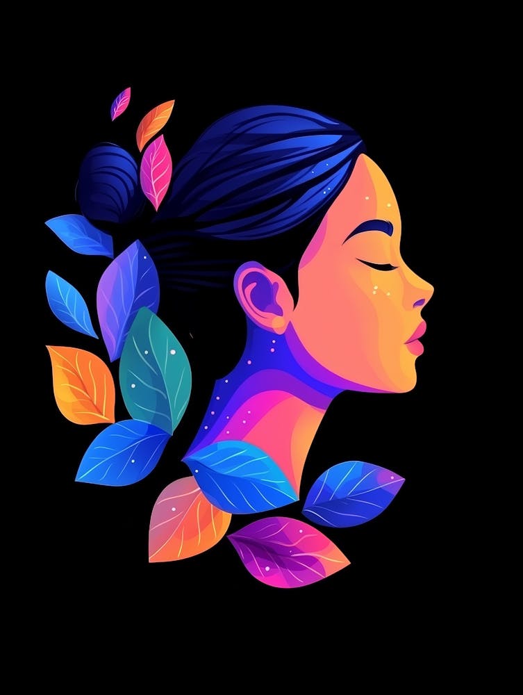 Portrait Of A Woman With Leaves 21