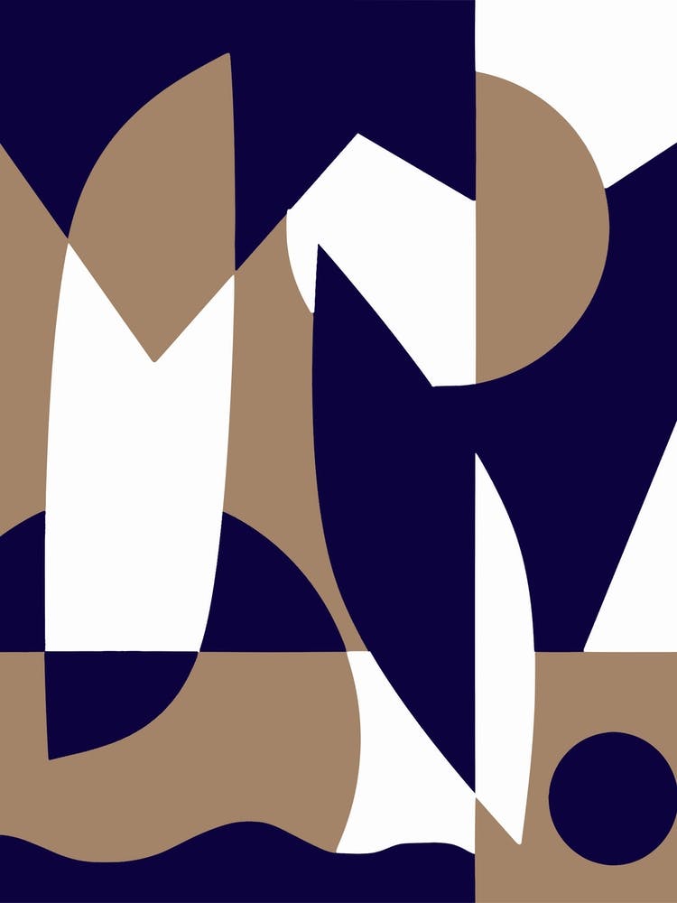Geometrical Grey And Blue