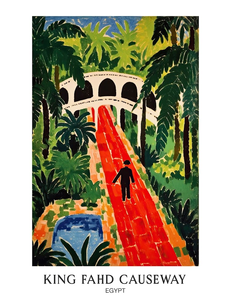 El Ferdan Railway Bridge Egypt Farbenfrohes 3 Reiseposter