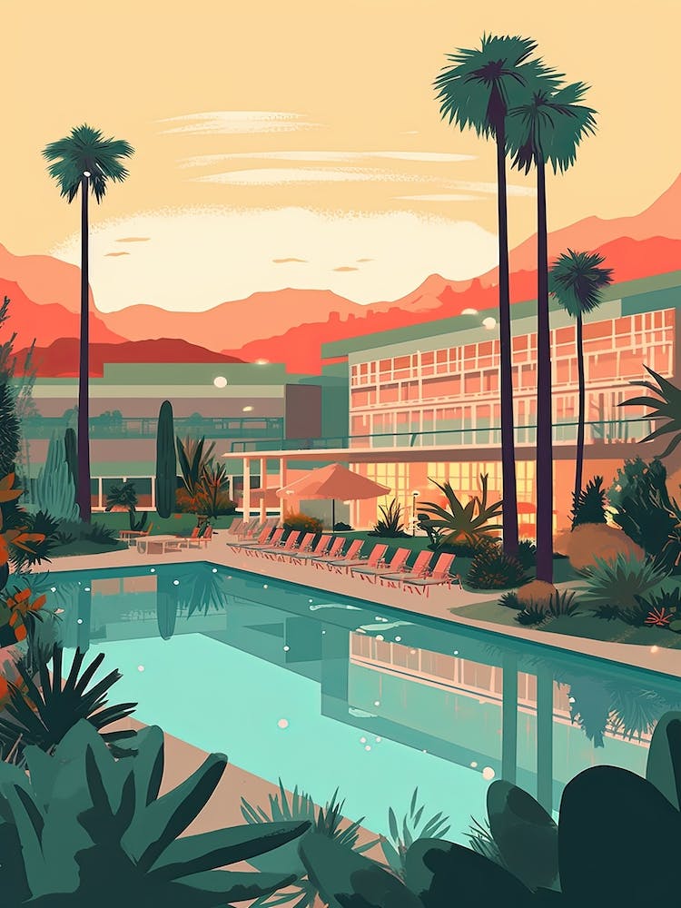 Los Angeles Usa Travel Illustration 1