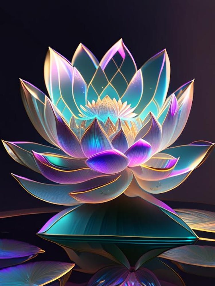 Giant Lotus Holographic 5