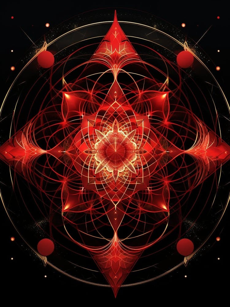 Celestial Abstract Geometric Illustration 8