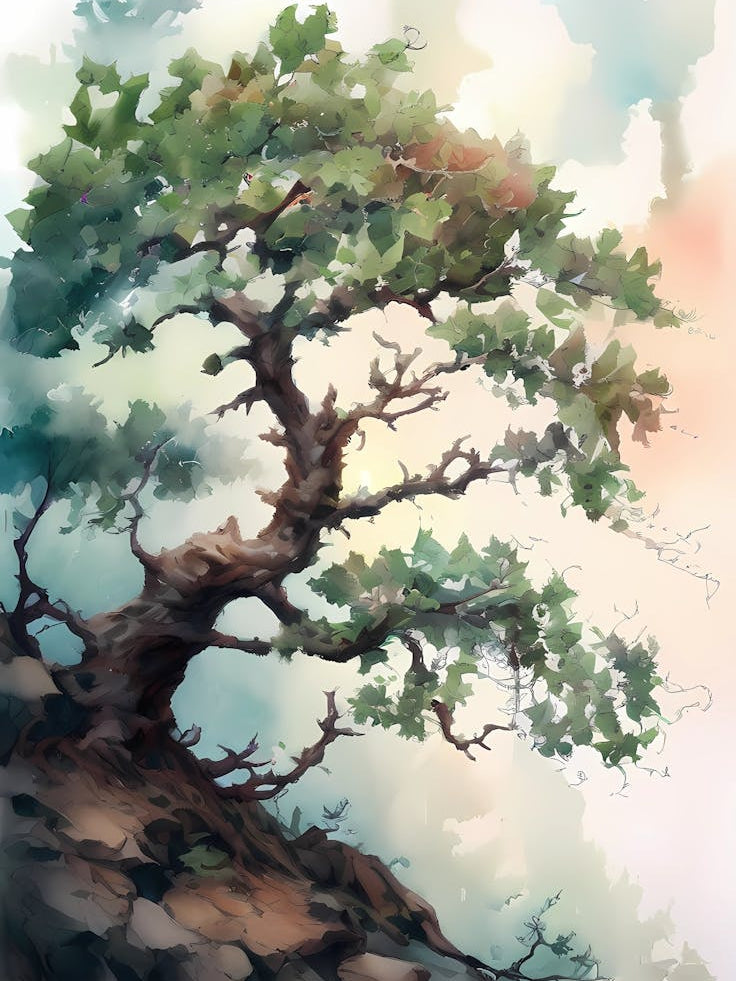 Watercolor Of A Tree 2