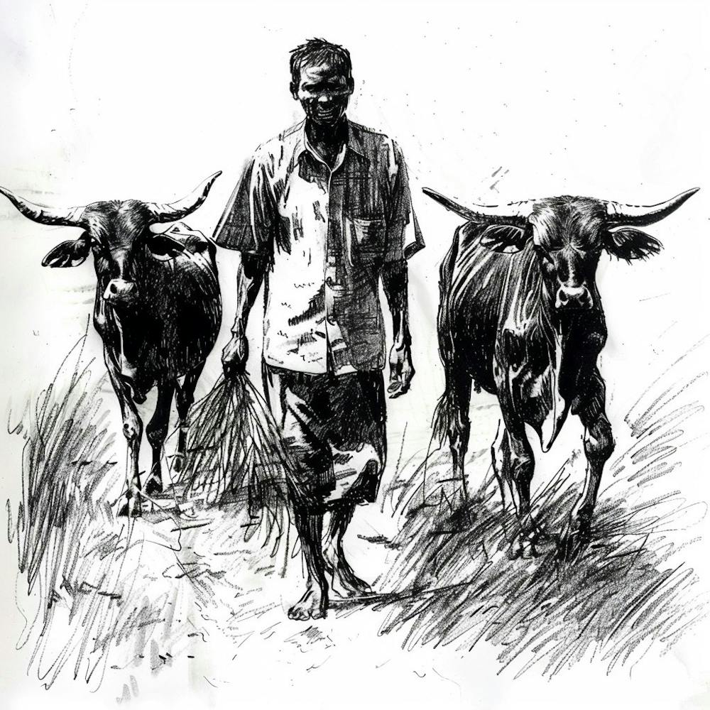 Man With Cattle
