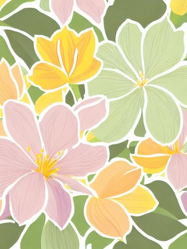 Crocus Pastel Floral 2 Flower