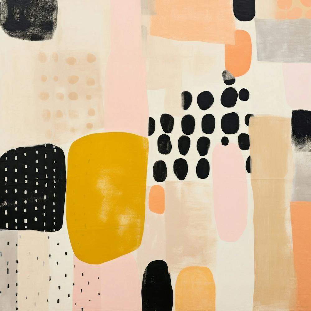 Abstract Painting. Orange and Black