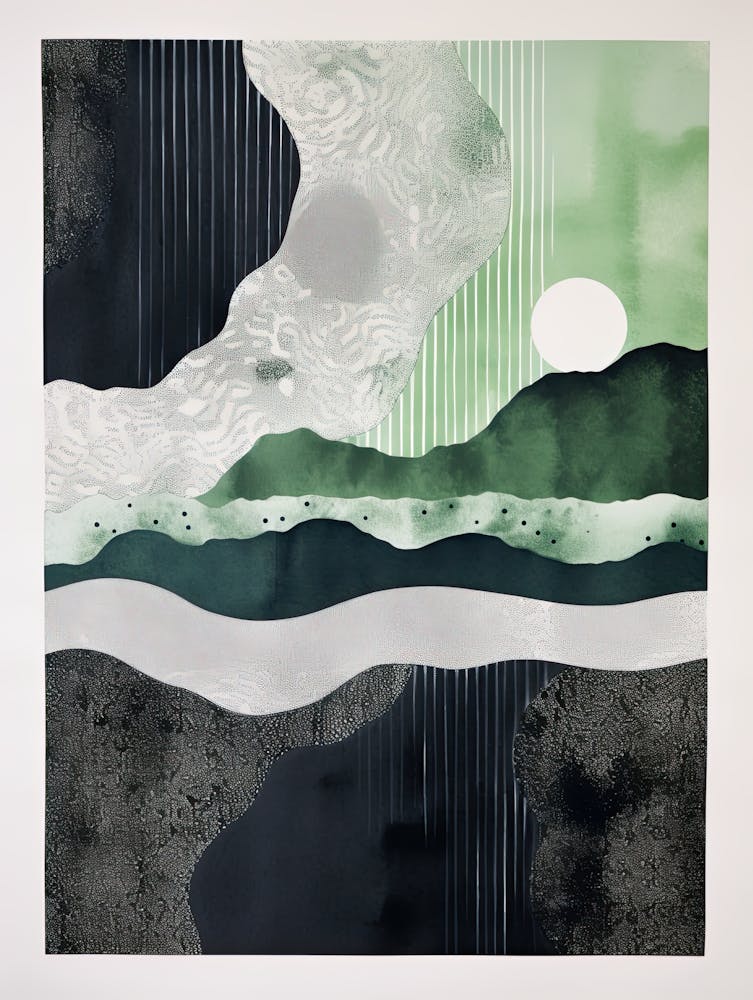 Melodic Mosaic; Risograph Abstract Harmonies