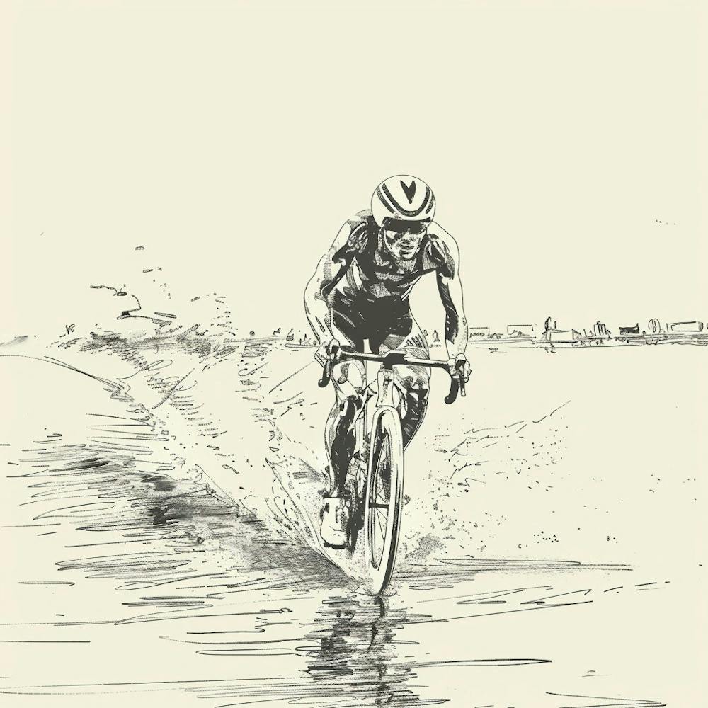 Ein Triathlon-Event Handgezeichnete Skizzenillustration 1718702200 1