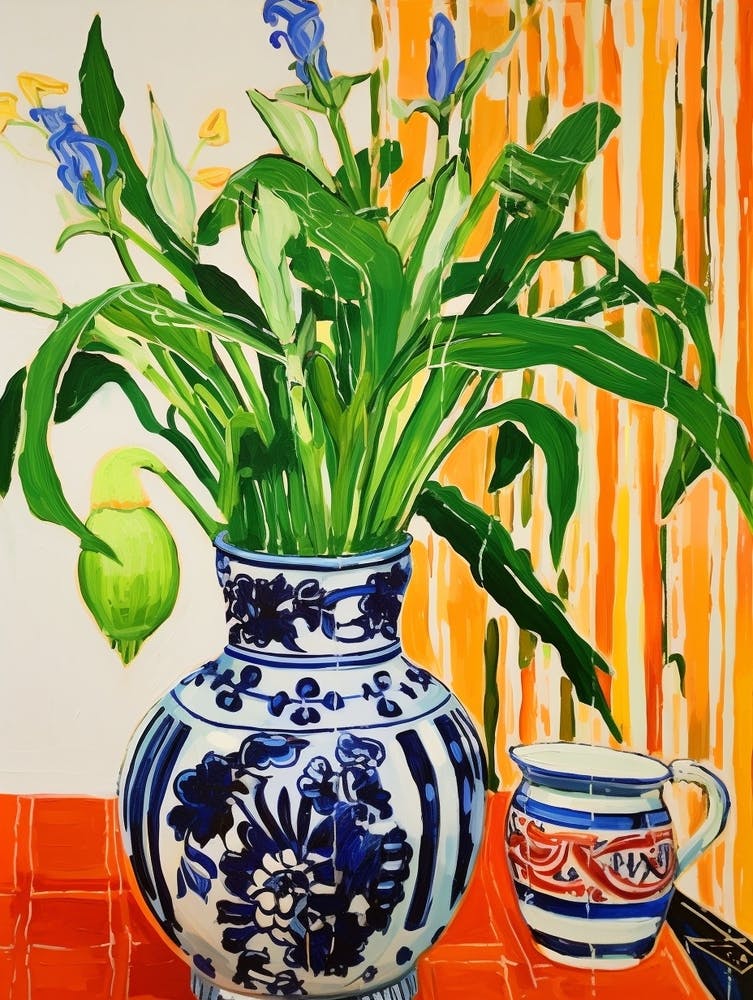 Flowers In A Vase Still Life Painting Bluebell 3