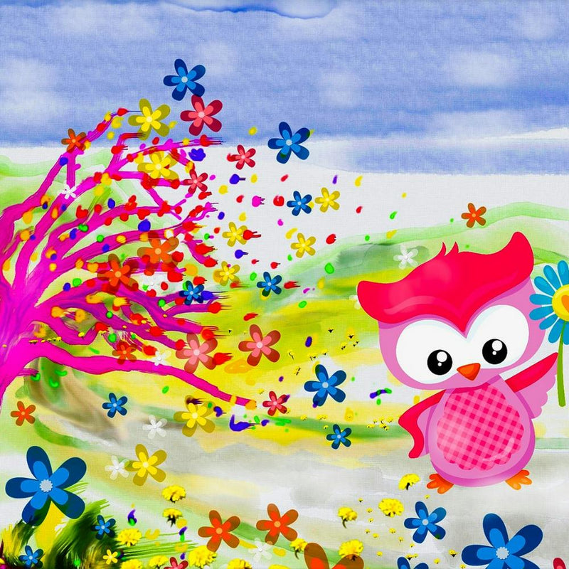 Owl And Flowers