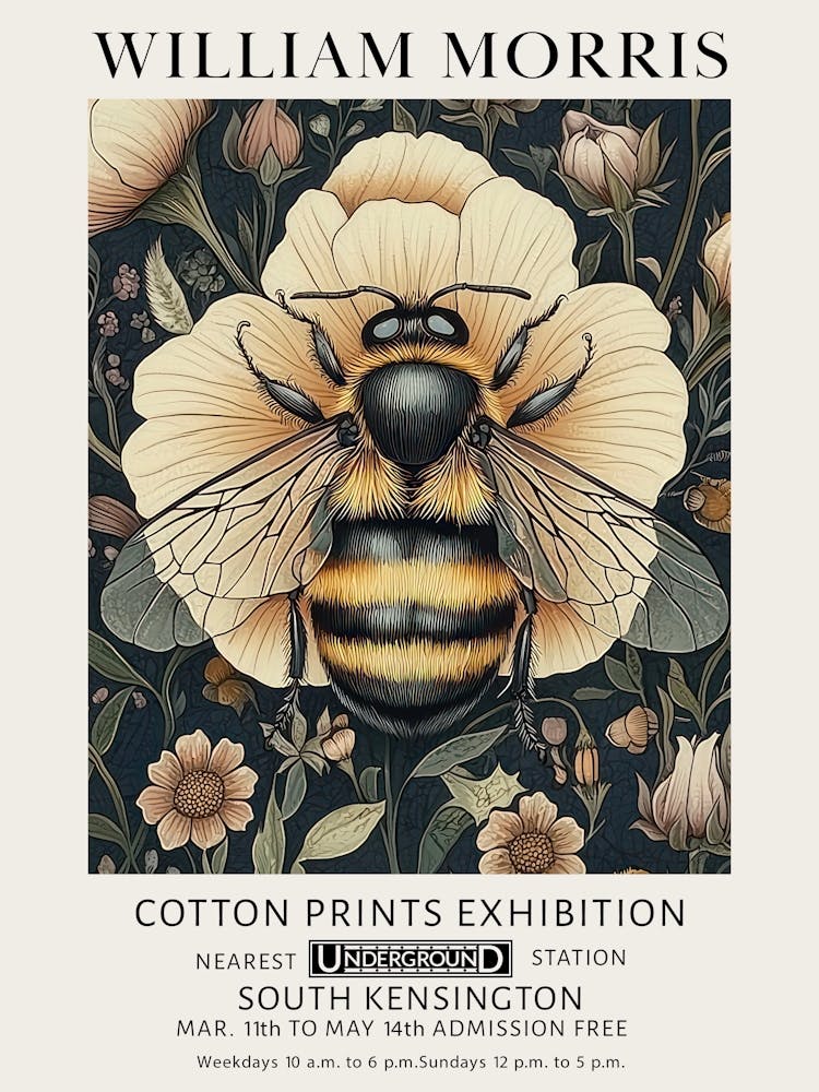 William Morris Bee 2 Vintage Exhibition