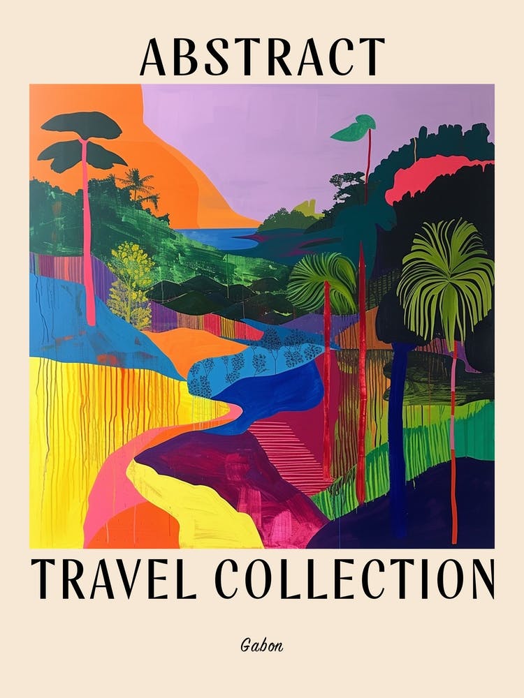 Abstract Travel Collection Poster Gabon 1