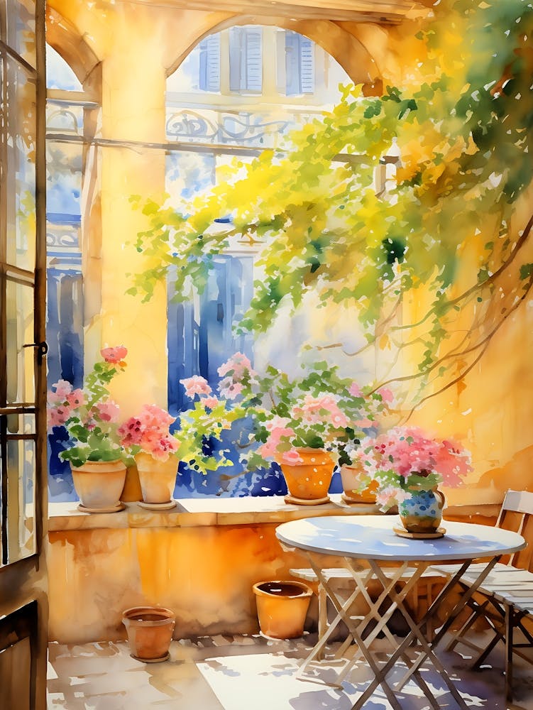 Patio With Flowers 1