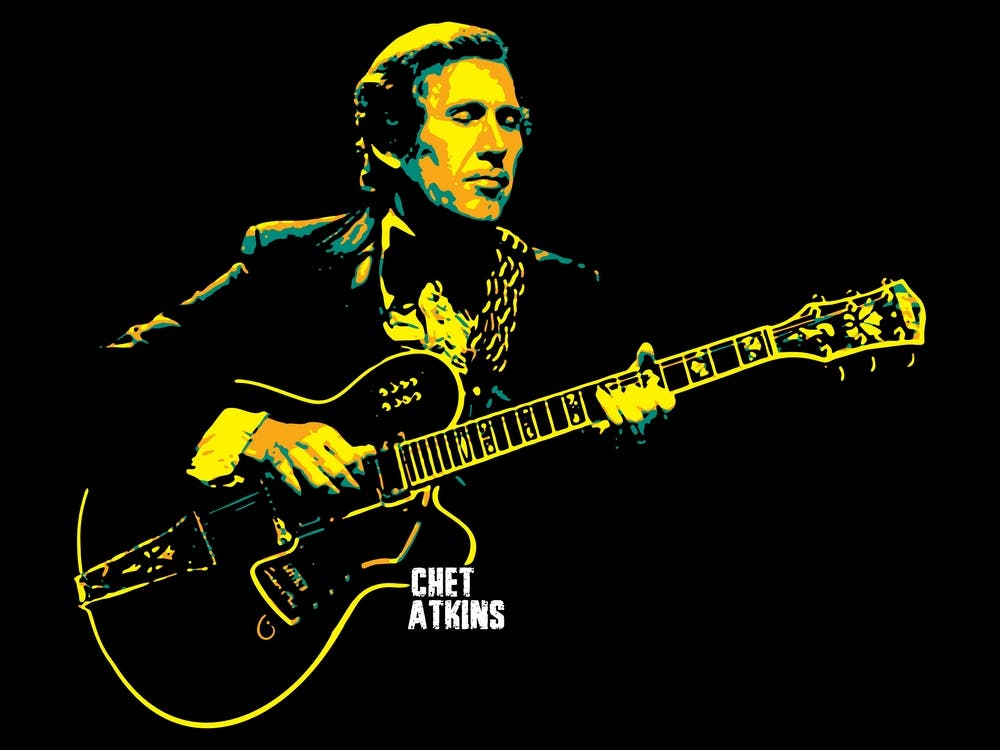 Chet Atkins The Country Gentleman Music Legend in Pop Art