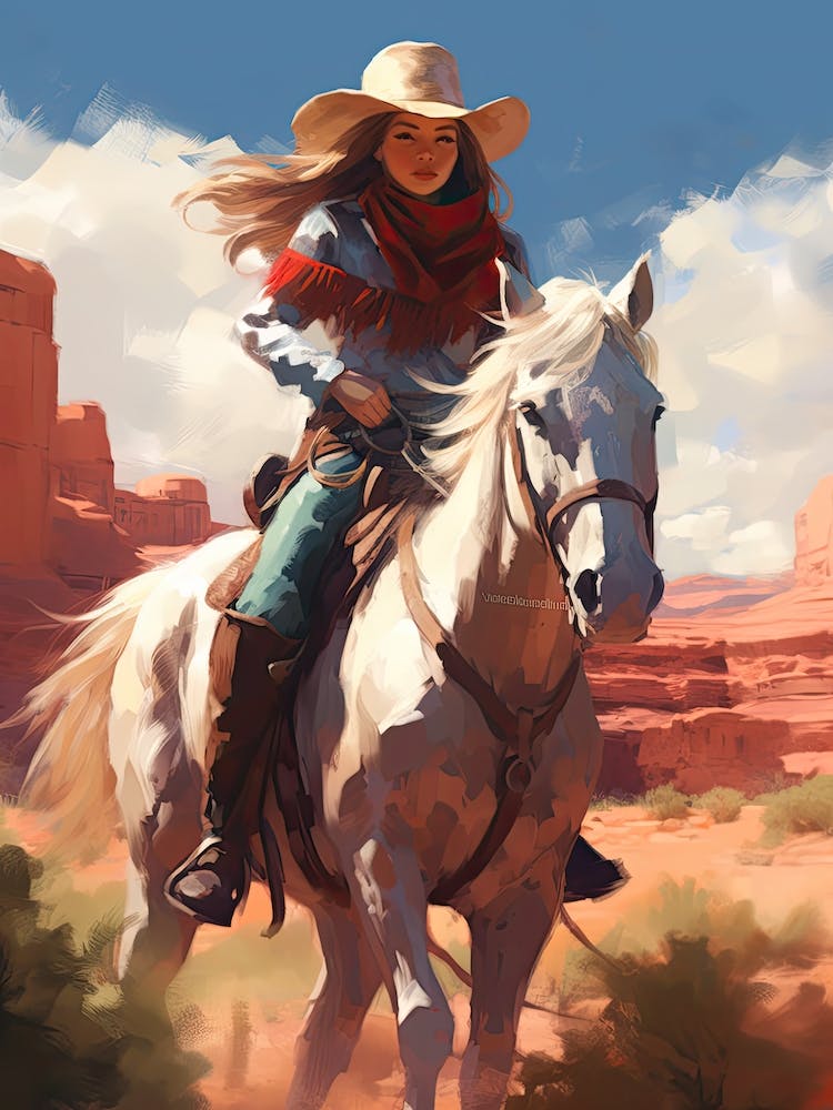 Cowgirl Impressionism Style 5