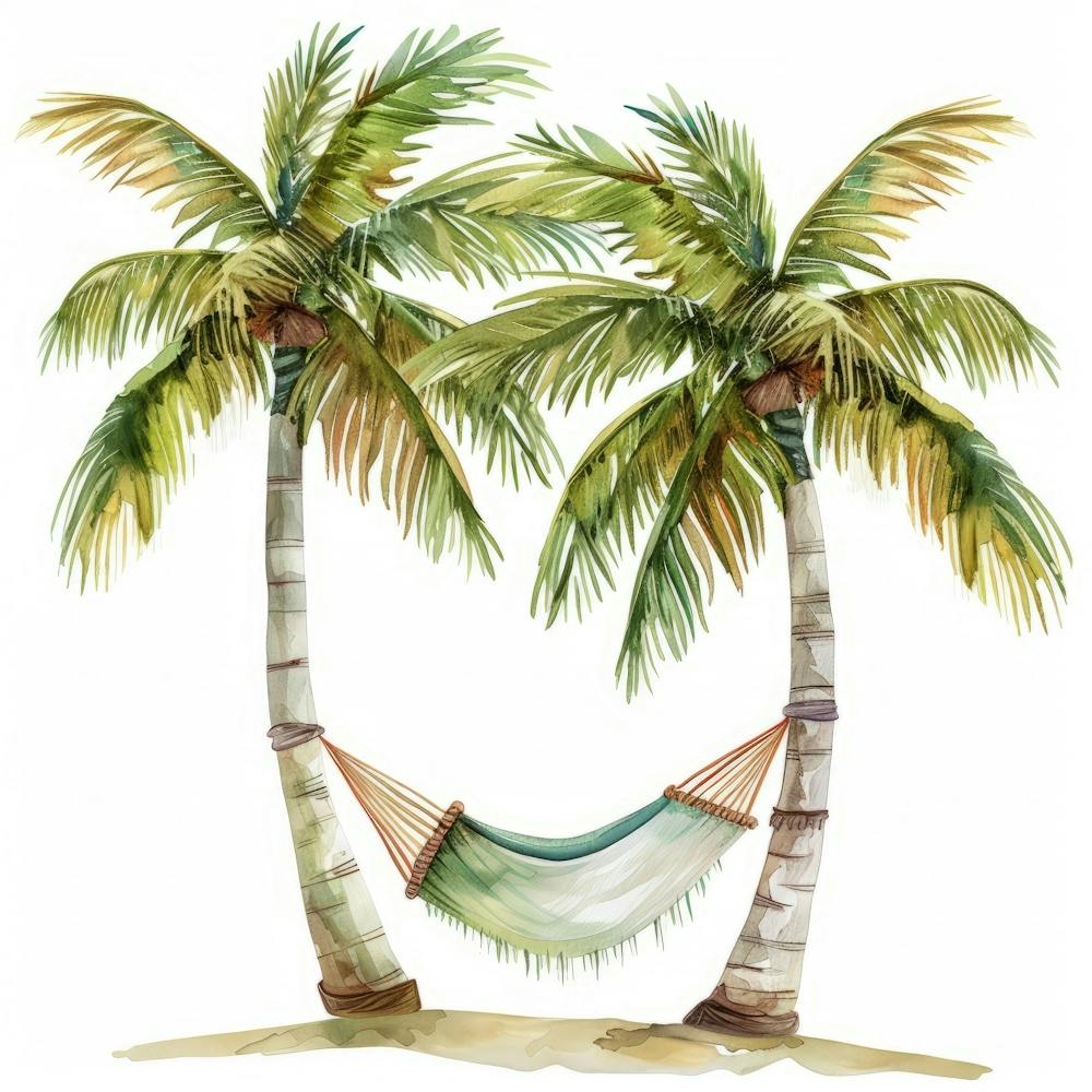 Palm Trees And Hammock 2