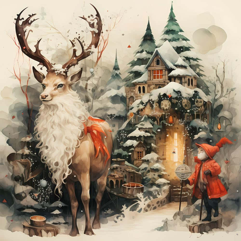 Christmas Painted Brush